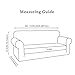 Turquoize Stretch Sofa Slipcover 2 Pieces Sofa Cover Couch Cover for 4 Cushion Couch Washable Furniture Protector Covers with Elastic Bottom Feature Thick Jacquard Fabric (XL Sofa, Brown)
