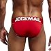 BOLUOYI Underwear for Men,Mens Sexy Underwear Shorts Underpants Letter Pouch Soft Briefs Panties,Red,XL