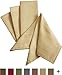 Benson Mills Flow Heavy Weight Spill Proof Fabric Napkins, Set of 4, 18X18, Ivory/Ecru, 4 Count