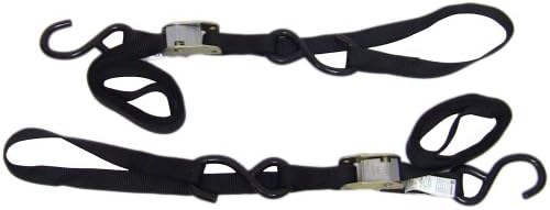 Ancra49380-11-02 Black Integra Soft Hook Cam Buckle Tie Down, 4 Pack