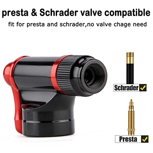 CO2 Inflator Kit with 5 X 16g CO2 Threaded Cartridges Presta