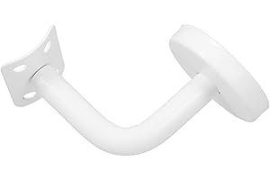 HEALEEP Stainless Steel Wall Mounted Handrail Bracket for Staircase, White 60x60mm Solid Support, Indoor