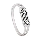 GBSELL Fashion Stainless Steel Accessory Bangle Watch Band Wrist Strap For Fitbit Flex 2 with Box(Silver)