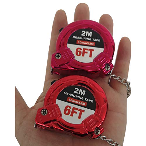 Hongxin Measuring Tape,Retractable Ruler Tape Measure Key Chain Mini Pocket Size Metric 2 Meters,Key Ring Design,Accurate Metric and Inch Scale, Clear Mark for DIY and Daily Family Use (Purple)
