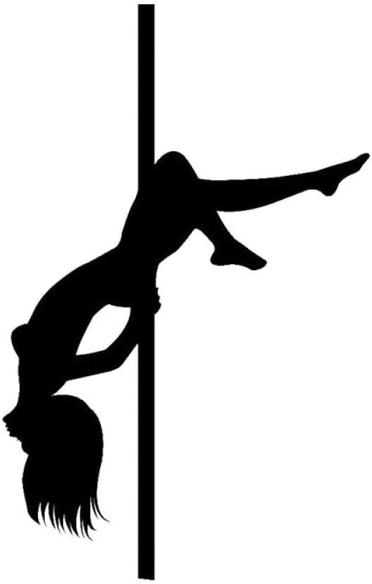 2Pcs 3D Car Sticker Black, Car Fashion Decoration Beautiful Girl Pole Dance Applique, Car Accessories 11.2X 17.6Cm