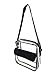 Football Stadium Approved Clear Messenger Bag Clear Shoulder Bag Transparent Purse with Adjustable Strap (Black)