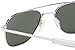Randolph Aviator Square Sunglasses, 58, Bright Chrome, Bayonet, AGX Lenses
