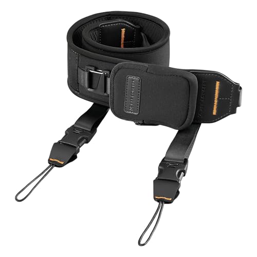 K&F Concept Camera Strap, Professional Wide Camera Strap, Adjustable Camera Shoulder Strap 109-133 cm for SLR DSLR Cameras, Camera Strap with Removable Zip Pocket