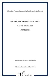 Mémoires professionnels master animation