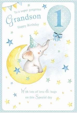 Jelly Beans From The Heart Pr 6231 Biglietto Di Auguri Per Primo Compleanno Motivo Elefante Sulla Luna Amazon It Cancelleria E Prodotti Per Ufficio