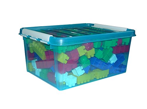 Wader Builder Supermix Baustein-Spielzeug-Set im Behälter (156 Teile)