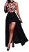 Jiujiuyi Women's Sleeveless Embroidered Floral Print Chiffon Romper Dress Black