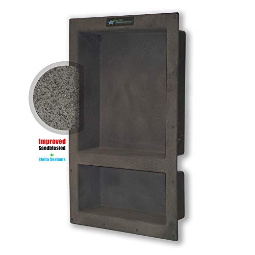 Tile Ready Shower Niche Double Shelf 25 x 17 (Inside 21 x 13) Thin Flange 1/8" Easy Installation - Water-proof Leak-proof