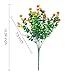 CQURE Artificial Flowers, Fake Flowers Artificial Greenery Plants Eucalyptus Outdoor Bridal Wedding Bouquet for Home Garden Party Wedding Decoration 5 Bunch (Orange Red)