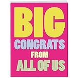 NobleWorks - Jumbo Congratulations Greeting Card (8.5 x 11 Inch) - Group Congrats Notecard from All of Us, Groups - Big Congrats From Us J3893CGG
