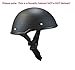 Low Profile Novelty Harley Chopper Motorcycle Half Helmet Skull Cap Flat Matte Black (Small 21 1/2