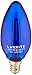 Luxrite LR21264 (4-Pack) Blue LED Filament Candelabra Light Bulb, 4-Watt Equivalent to 40w Incandescent, Bright Blue Color, 350 Lumens, 15,000 Hr Life, E12 Candelabra Base