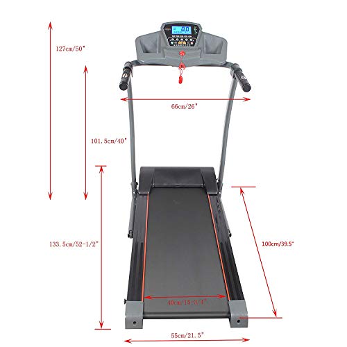Feelway Treadmill Folding Motorized Running Exercise Machine Easy Assembly w/Incline Pre-Set Programs for Home Use