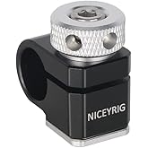 NICEYRIG 15mm Single Rod Holder Camera Hot Shoe Mount 15mm Rod Rail Support for Follow Focus, EVF Mount - 478