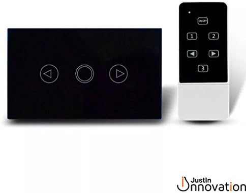 Wall Dimmer Switch for LED and Light Bulb Glass Panel with Remote Control Adjust Brightness Controller (Black)
