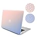 GMYLE MacBook Air 13 Inch Case A1466 A1369 Old Version 2010 2017, Plastic Shell and Keyboard Cover 2 in 1 Set (Baby Pink & Serenity Blue Gradient)