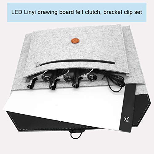 A4 LED Light Box Set Diamond Painting Board, Ultra-Thin Drawing Light Pad Powered by USB with Handbag, Adjustable Angle Stand Holder and Clips for DIY Art Craft Sketching, Water Color Paper, Artists A - Thumbnail 7