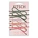 Kitsch 5 Piece Premium Knotted Holiday Gift Hair Ties Set | Fashion Ponytail Holders for Women | Hair Ties for Women | Bow Hair Ties (Blush/Mauve)