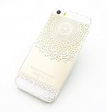 Clear Plastic Case Cover for Apple Iphone 5 5s 5c (Henna) Mandala Sun Lace Tribal Vintage (For iphone 5c)