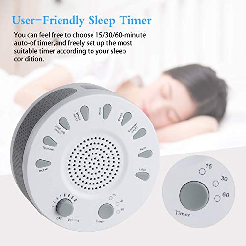 White Noise Machine for Sleeping, Sleep Therapy Sound Machine, AHNR High Fidelity Sound Machine with 9 Natural Sounds for Home, Office, Baby