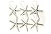 Hinterland Trading Silver Starfish with White Ribbon Hangers