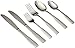 Gibson Home Abbeville 61-Piece Flatware Set with Wire Caddy - Includes Forks, Knives, Spoons - Complete Flatware Set - Service for 12, Minimalist Stainless Steel Silverware Set