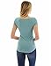 PattyBoutik Women Crochet Lace Inset Cap Sleeve Blouse (Moderate Turquoise and Gray Small)