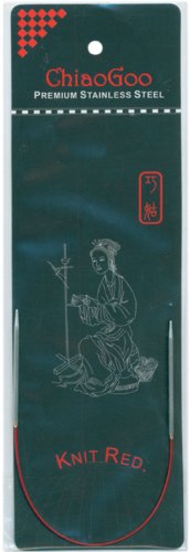 Chiaogoo Stainless Steel Regular Red Circular Knitting Needles: US Size 2, 9-Inch Cable (Metric Size 2.75, 23cm Cable)