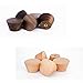 2Pcs Natural Wooden Coat Hooks, Wall Mounted Single Cone Wall Hook Rack, Decorative Craft Clothes Hooks (Black Walnut)