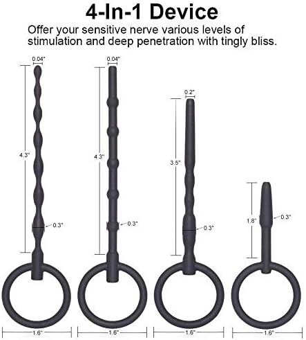 4Pcs Silicone Massage Ureth-RAL Dilator Plug Massage Toy for Men
