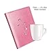 Geila Business PU Leather Resume Storage Clipboard Folder Portfolio Padfolio, Interview/ Legal Document Organizer & Business Card Holder for Office Conference (Pink)