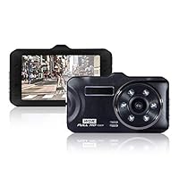 Dash Cam 1080P FHD DVR Car Driving Recorder 3 Inch LCD Screen 170° Wide Angle, G-Sensor, Parking Monitor, Loop Recording,