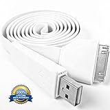 BooCoo USB 30 Pin 2.0 Fast Data Sync Charger Cord for iPhone 4 / 4s, iPad, iPod,  3-Feet, White