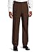 Savane Men's Pleated Select Edition Crosshatch Dress Pant, Twig, 40W x 32L