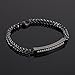 Oinsi Merry Christmas Gift -Stainless Steel Cremation Bracelet Ashes Holder Keepsake Jewelry with Gift Box (Black)