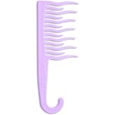 XO Curls Shower detangling hair comb, Wide tooth comb, Comb with hook for easy hanging in shower, Gentle on Scalp, Hair comb for with curly &amp; wavy hair (Lavender)