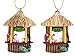 Cast Resin Painted Beach Tiki Bar Hanging Christmas Tree Ornament, Nautical Theme Christmas Decor, Set of 2, 3 1/2 Inch