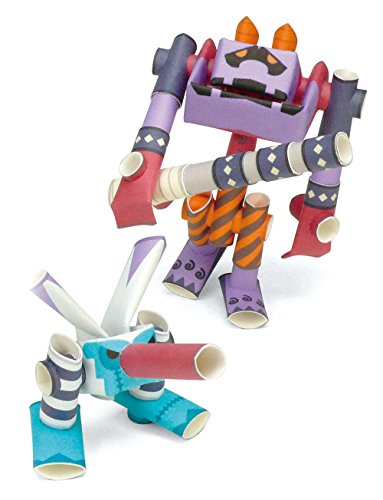 PIPEROID Mosqula & Onidevil paper craft robot kit from Japan (2-in-1 package) - Mosquito & His Super Robot
