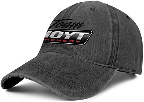Unisex Man Denim Baseball Hat Classic Adjustable Mesh Visor-Hoyt-Archery-Logo-Flat Cap