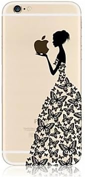 Butterfly Girl Eating Apple Pattern TPU Soft Case for iPhone 6s 6 Plus ( Compatible Models : IPhone 8 )