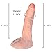 Hyper Realistic Ultra Soft Silicone Dildo Lifelike Vein Superior Penis Dual Layer Liquid Silicone Bendable Penis with Suction Cup Adult Sex Massage Masturbation Toys for Women 7.3 inch (Natural Flesh)