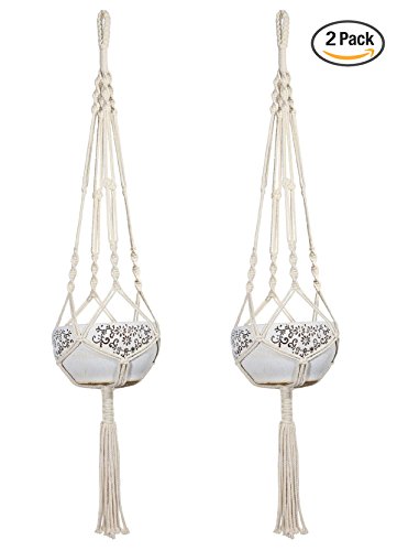Mkono 2pcs macrame plant hanger indoor outdoor hanging …
