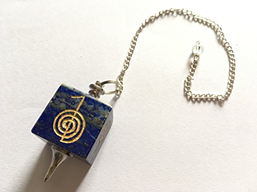 New Engraved Usui Reiki Symbols on Powerful Lapis Lazuli Dowsing Healing Pendulum Exclusive Unique Chakra Lapis Lazuli Crystal Stone Set Crystal Gemstones