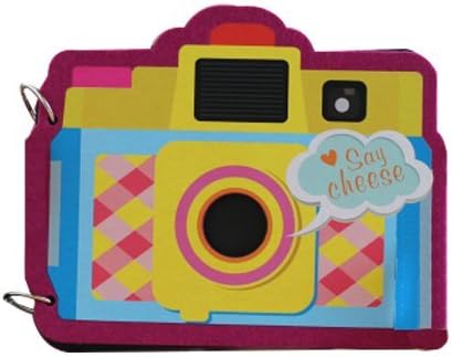 Lightweight 15 Pages 3 inch 5 inch 6 inch 7 inch Camera Pattern Scrapbook DIY Photo Mini Album Book for Fuji Instax Mini 7S 8 25 50S 90,WIDE 300,WIDE 210 Films (Lovers,Family,Gift, Christmas)-Rosered