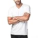 Lapasa Men's 2-PACK Tee Shirts Premium Cotton SHRINK RESISTANT V-Neck TAGLESS Short Sleeve T-shirt M06